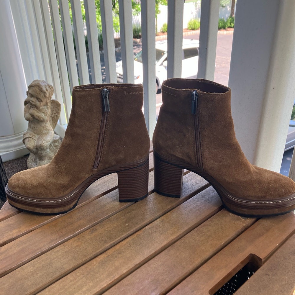 Steve Madden Rust Suede Booties 7.5 - image 3